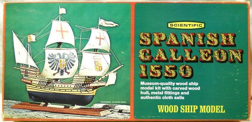 Scientific Spanish Galleon 1550 - 19.5 Inches Long, 184 plastic model kit
